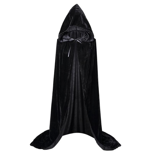 Hokus Pokus Heksekappe Halloween Sarah Winifred Sanderson Cosplay Kostume Voksen Børn Unisex Retro Aldre Kappe Black S 90 100cm