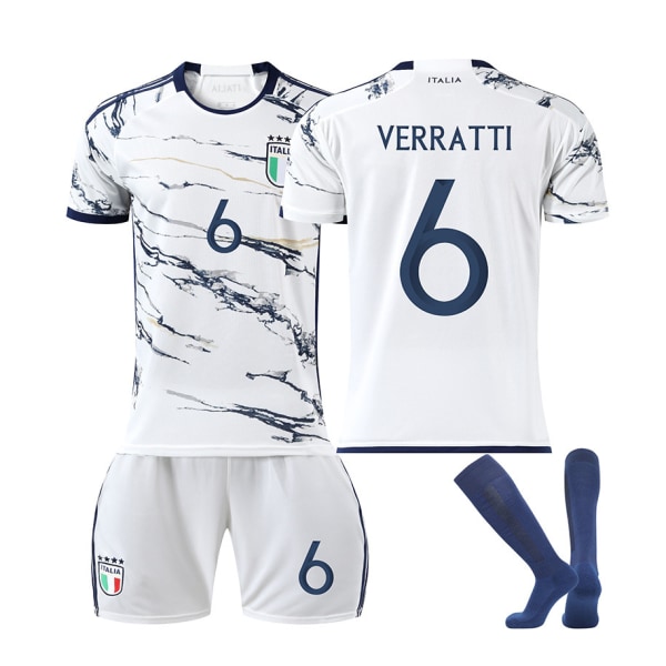 23 Euroopan Cupin Italian vieraspaita NR. 6 Verratti jersey set / #L