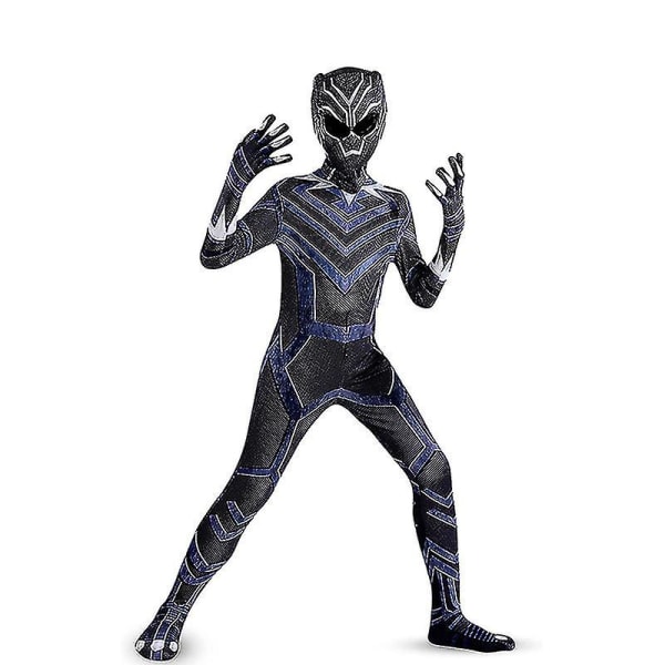 2023 New Black Panther Costume Marvel The Avengers Super Hero Cosplay Bodysuit Zentai Jumpsuit Halloween kostymer för barn Aldult H_a W Style 2 110