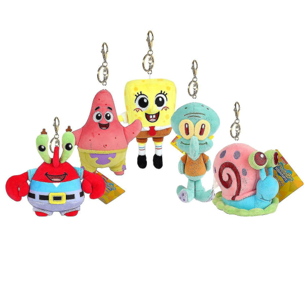 Svampbob Fyrkant Hänge Plyschleksak Patrick Star Squidward Tentakler Tecknad Fylld Dockhänge Barn Födelsedagspresent W 13.5cm Patrick Star