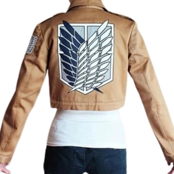 Attack On Titan Mikasa Ackerman Cosplay Kostume Jakke Kappa Scouting Legion Halloween Tøj L
