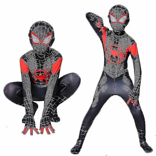 Superhelte Børnekostume Jumpsuit Julegaver. _v black 110-120cm