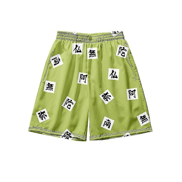 Demon Slayer -asu Kamado Tanjirou Anime Harajuku -juoksuhousut, nopeasti kuivuvat shortsit, miesten rantahousut taskulla 6 4XL