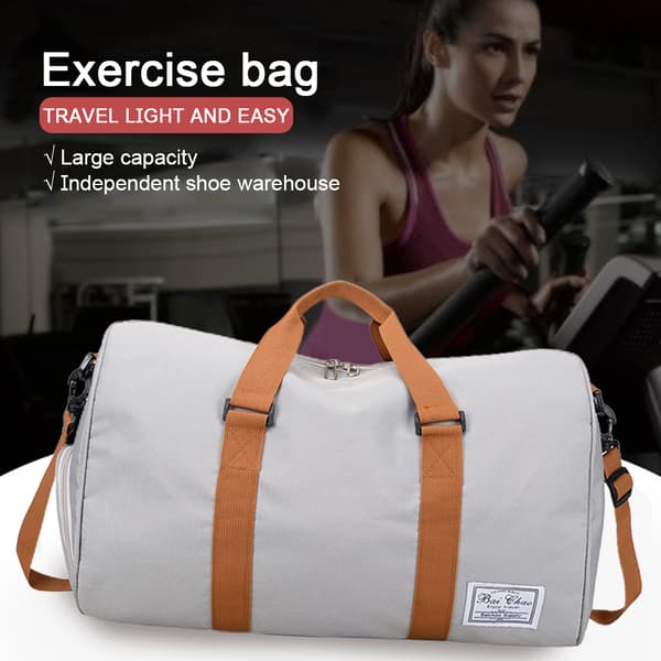 Urheilukassi kengille ja märälle osastolla, Travel Duffel H light grey