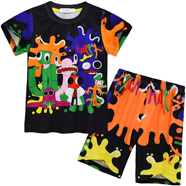 2022 Nytt spill Roblox Rainbow Friend Rainbow Friend Klær Kortærmet drakt for barn W C 140 code