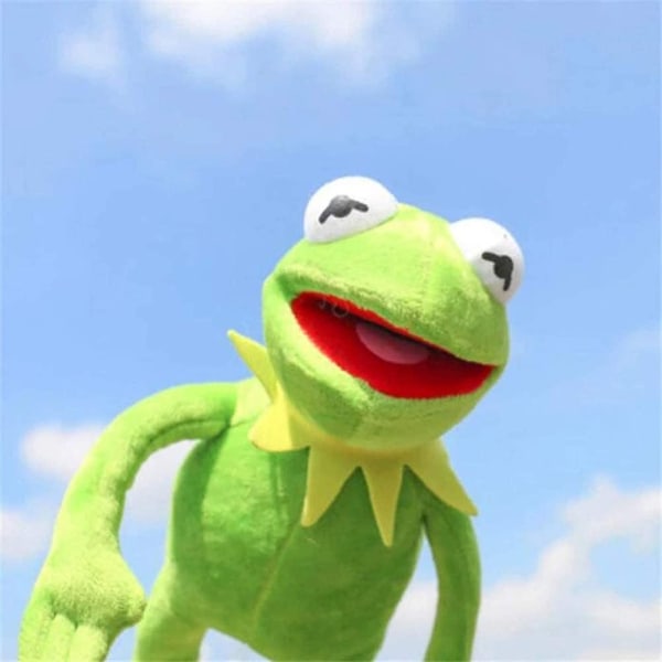 Kermit the Frog Puppet, 60 cm Frosch Plüschspielzeug, weiche Stofftiershow Spielzeug, Frosch Handpuppe Geschenk für Kinder Baby xZ