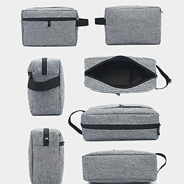 Rejse Herr Toilettaske Kvinder Kosmetisk Necessaire Case Vandtæt Dame Sminktaske Beauty Wash Pouch Håndtaske-e W Style 2-Dark Blue