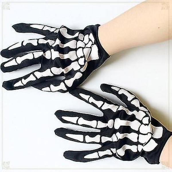 Skelet Handsker Halloween Cosplay Cosplay Handsker / (Vit)