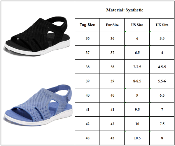 Dame bløde Mesh Overdel Sandaler Walking Cross-Strap Sko. Blue 38