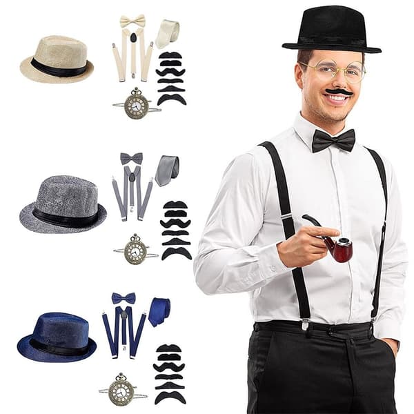 Cosplay kostumetilbehør Bra Gatsby GRÅ Grey