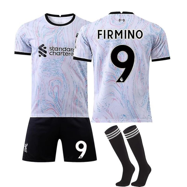 22/23 Liverpool Borte Salah fotballskjorte treningssett FIRMINO NO.9 28(150-160CM)