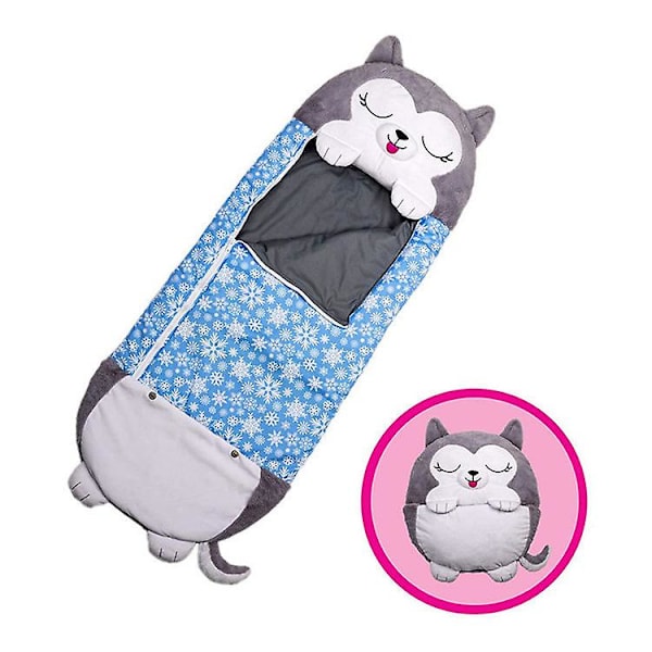 Ny sovepose for barn med tegneseriefigurer - Husky H blue M(160cm*60cm)