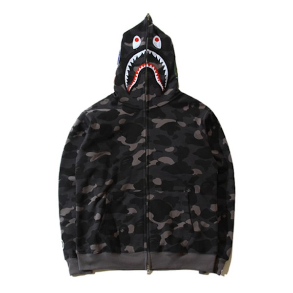 Print med camouflage-tryk til mænd og kvinder, jakke - H Grey XL