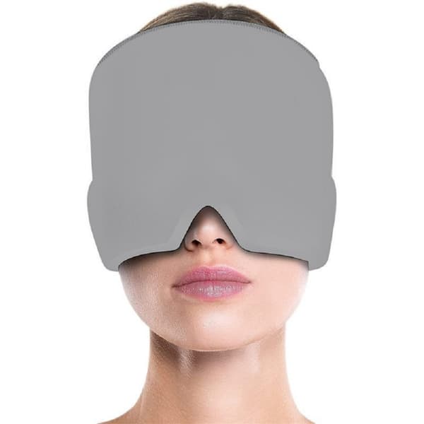 Gel Hot Cold Therapy Hovedpine Migræne Relief Cap til Chemother W gray One Size