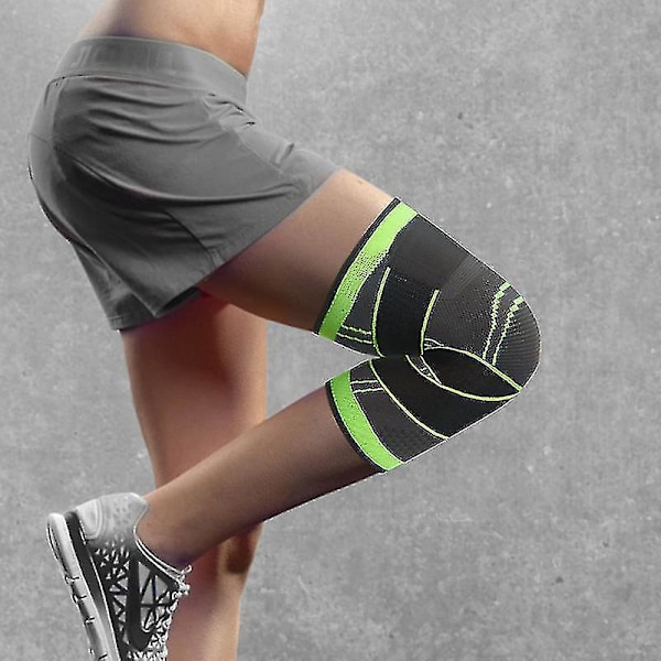 1 stk. knæbeskyttelse til mænd tryksatte elastiske knæbeskyttere til fitness Basketball Volleyballbrace Protector Crossfit red S
