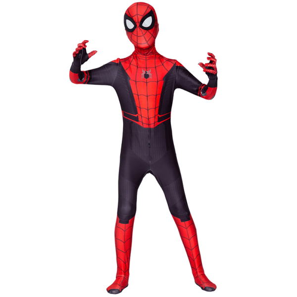 Spider-Man långt hemifrån Spiderman Cosplay Jumpsuit Barn Vuxna 100cm