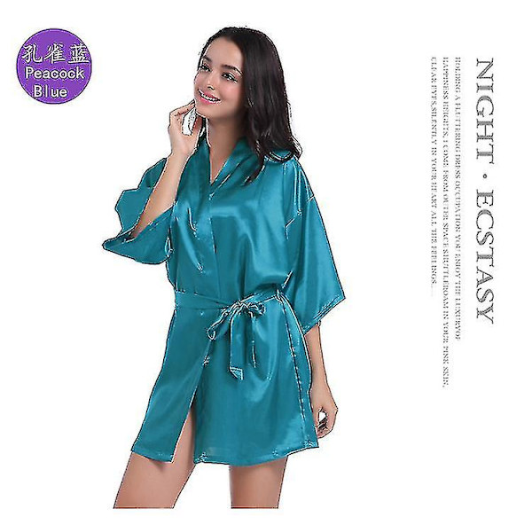 Nattøj til kvinder, bløde sæt Let brudepyjamas, skrå V-hals bryllupskjole 1 stk W XL