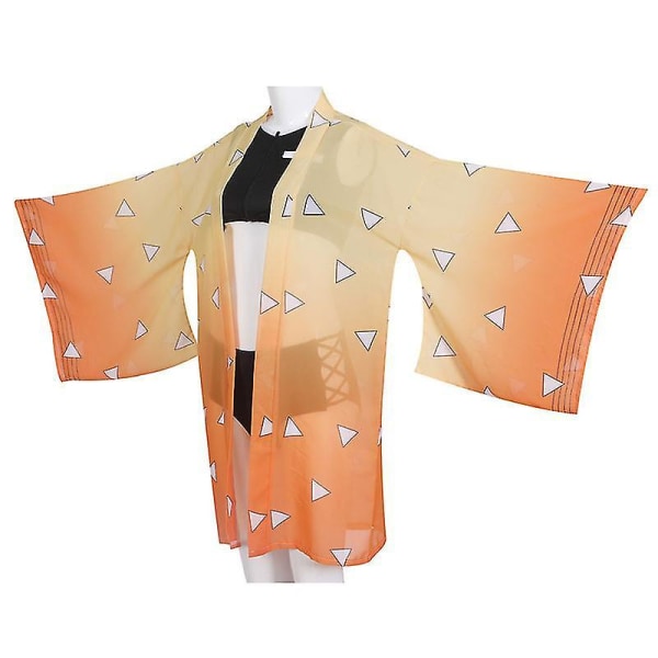 Demon Slayer Shinobu Kocho Cosplay Kostym Baddräkt Kimetsu No Yaiba Kimono Agatsuma Zenitsu Bikini