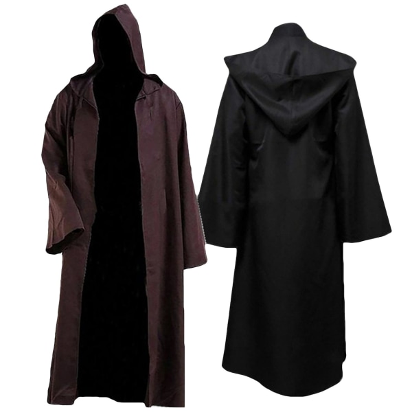 Tar Wars Costume Cloak Robe Adult Performance Cosplay H Black S