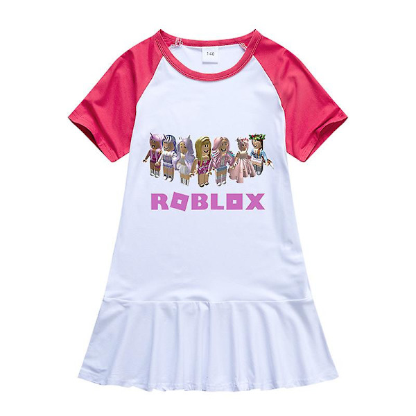 Roblox-lasten kesämekot tytöille, hame vauvoille, lyhythihainen juhlaprinsessamekko, syntymäpäiväjuhla, lahja, lastenvaatteet W 150 Yellow