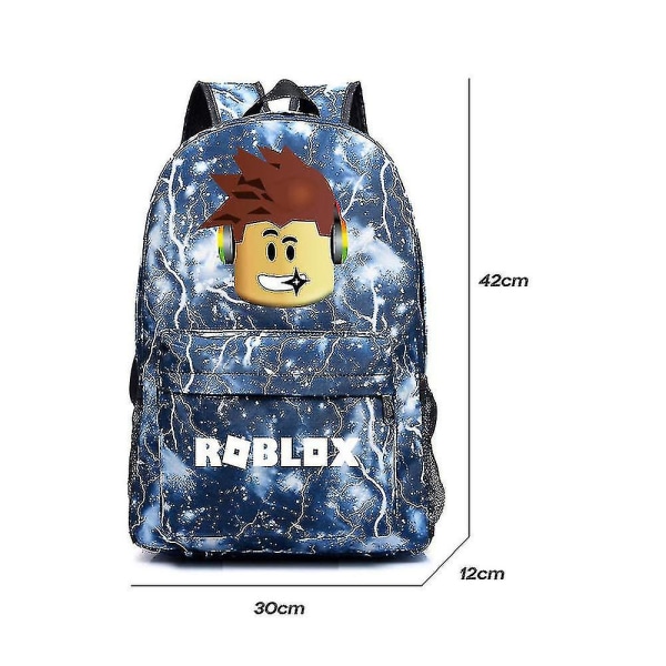 Roblox Ryggsäck Ryggsäck Skolväska För Barn Pojkar Flickor Y A