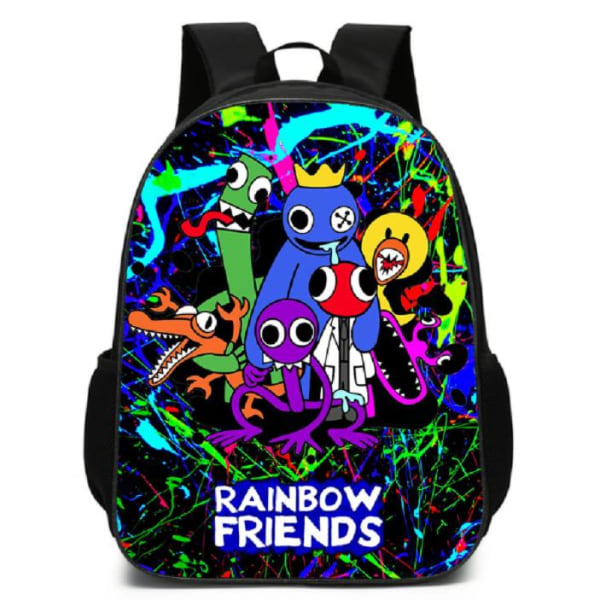 Rainbow Friends Ryggsekk Barn Skoleryggsekk Student Laptop Bag A