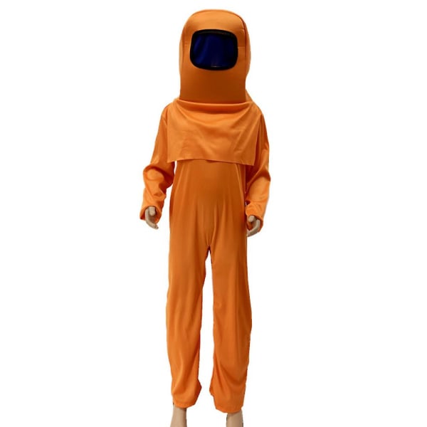 Among Us Cosplay Kostume Halloween Jumpsuit Børn Børn Dreng Pige Fancy Dress Up Uge Spil Tøj - Orange 8-10Years