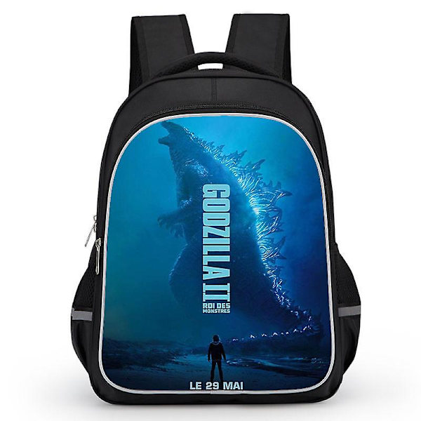 Godzilla Print School Bag Kids Waterproof Backpack #1 Y 12 M