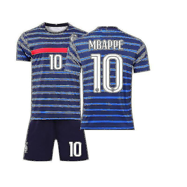 Regenboghorn Barn Fotbollssatser Fotbollströja Träningströja kostym 21/22-2a Mbappe France L (175-180 cm)