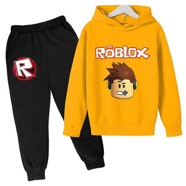 Nya casual Robloxing Pojkar Kläder Luvtröja Pojkar Tröja + Byxor Kostymer Tonåringar Barn Vårkläder Barnkläder Set K Style 8T