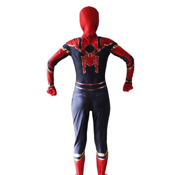 Barn Drenge SpiderMan Iron Spider Superhelt Cosplay Kostume 110 H 120