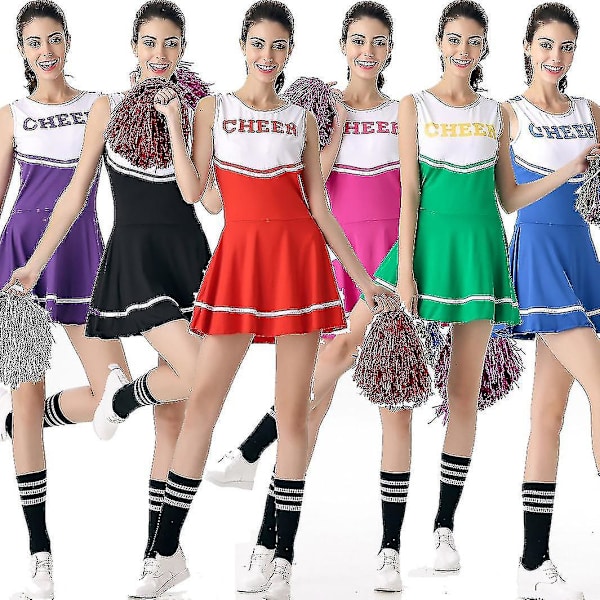 Naisten cheerleader-asu Finklänning Uniform-asu -
