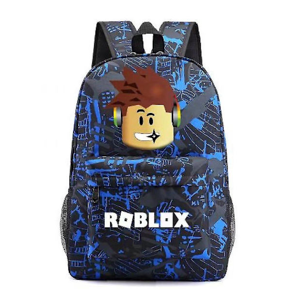 Roblox Ryggsekk Barn Skoleveske Studenter Gutter Boksekk Reiseveske Gaver Y