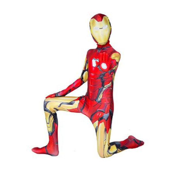 Spider-Man Iron Man Cosplay Panther Venom Jumpsuit for barn H iron Man 140cm