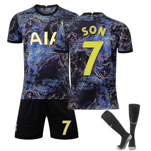 Son #7 skjorte Tottenham Hotspur 22 fodboldtrøjesæt til mænd Kids 24(130-140CM)