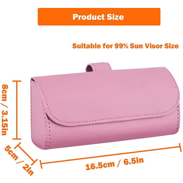 Bil Solbriller Etui Brilleholder Briller Briller Klips Organizer Universal Biltilbehør Pink