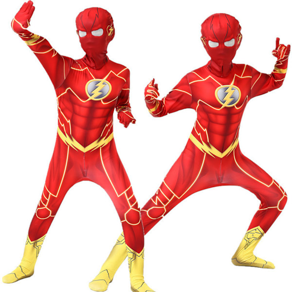 Supersankari The Flash Cosplay -asu lapsille Halloween zy-koko-170 size-120