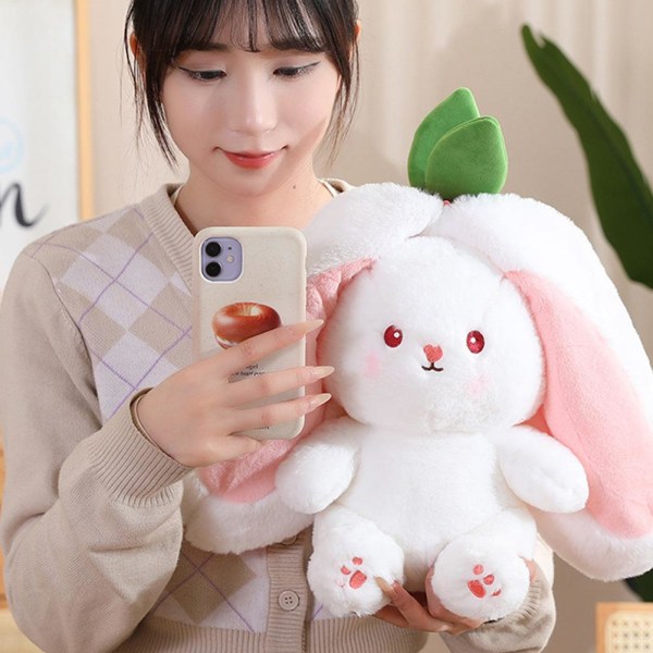 Bunny Plyschleketøy Kanin Bunny Kosedyr Doll Plysch Bunny wit W carrot onesize