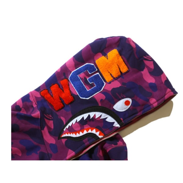 Print med camouflage-tryk til mænd og kvinder, jakke - H Blue XL