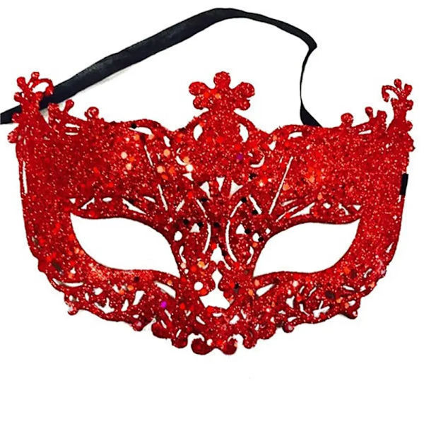 Kaunis ja ylellinen venetsialainen naamio naisille, tytöille Seksikäs Fox Eye-naamio naamiaisiin Joulu Halloween-juhliin Big Red
