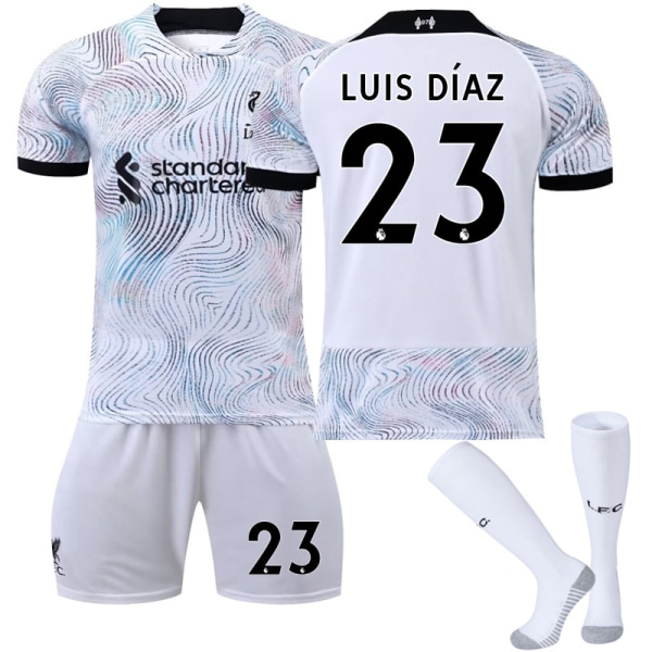 22 Liverpool trøje udekamp NR. 23 luis Diaz trøjesæt W #20