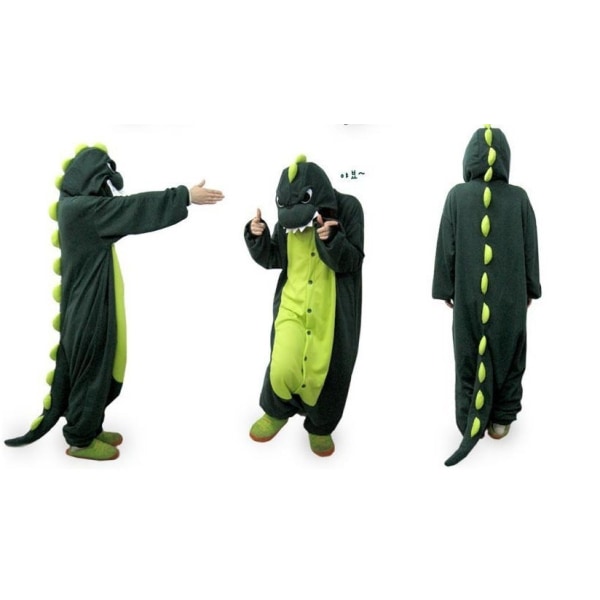 Hieno Cosplay-asu Onesie-pyjama Aikuisille Yöasut Dinosaurus L Y M