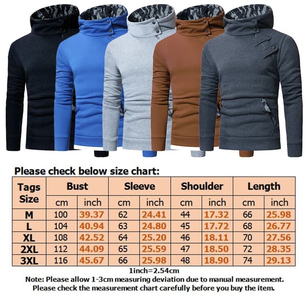 Herre Patchwork Hoodie Genser Pullover Hette Genser Knapp Frakk Topp H Dark Grey XXL