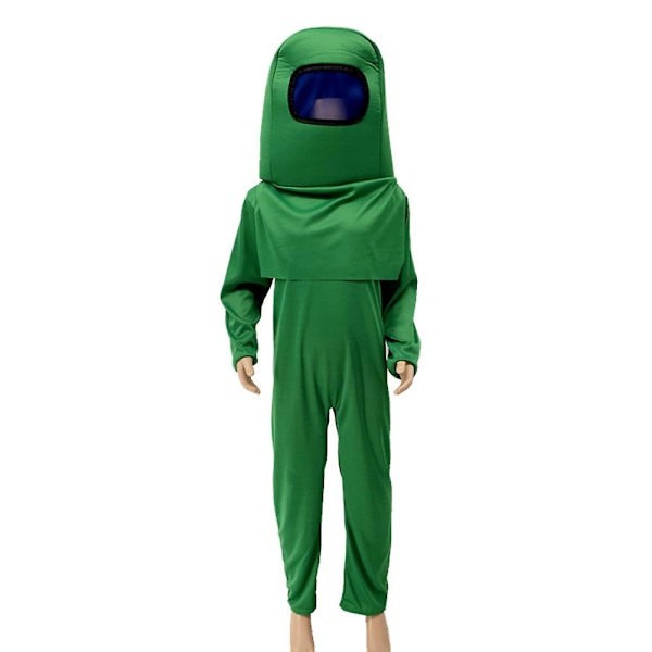 Among us Cosplay Kostym Halloween Jumpsuit Barn Barn Pojke Flicka Fancy Dress Up Vecka Spelkläder - Green 6-8Years
