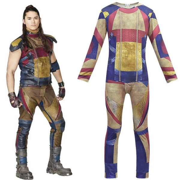 Descendants 3 Jay Jumpsuit Cosplay Halloween kostyme for gutter 10-11 Years