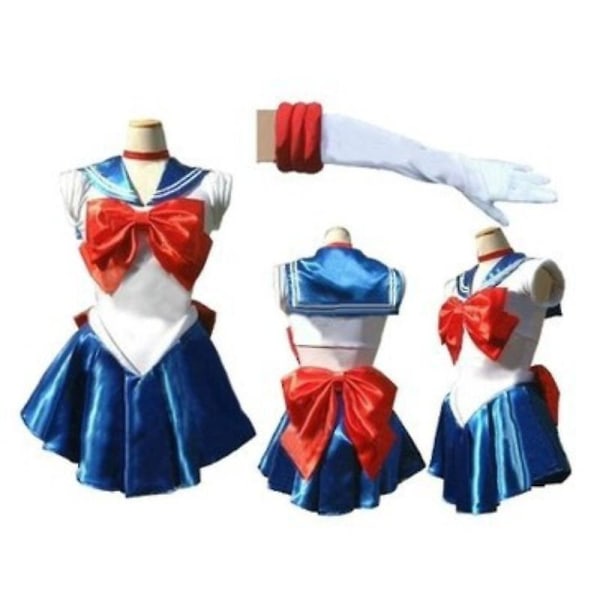 Anime Sailor Moon Cosplay-asu Anime-hahmon mekko Vestido Halloween-asut naisille Puku Peruukki Loli-vaatteet Juhlaunivormu B XXL Sailor Moon