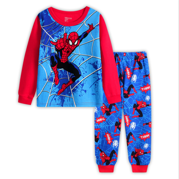 Poikien pitkähihainen Spiderman Super Hero -pyjama Yövaatteet 130cm