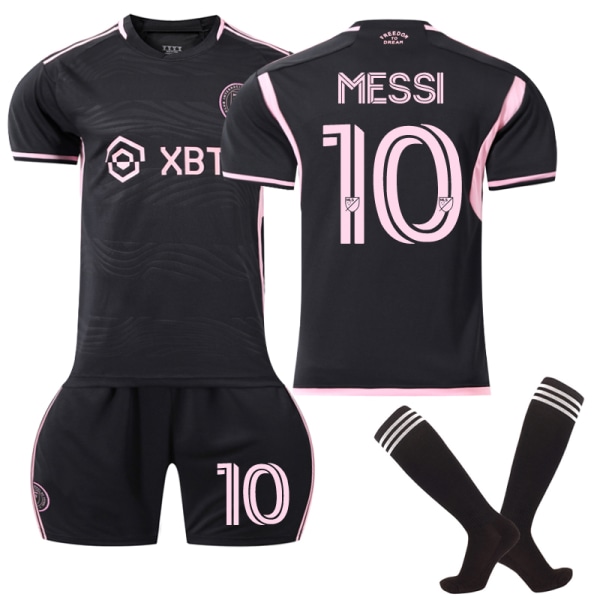 Inter Miami CF Fotbollströja med strumpor för Kid No. 10 Messi T 28