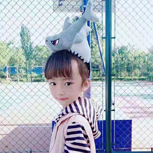 2 st Creative Shark Shape Huvudbonader Barnfest Pannband (f