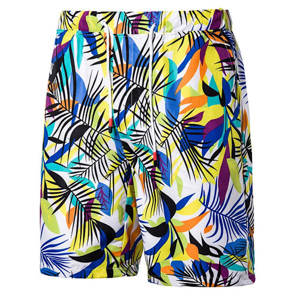 Herra kesä plus-koko casual urheilu viisipiste shortsit rantahousut. White L
